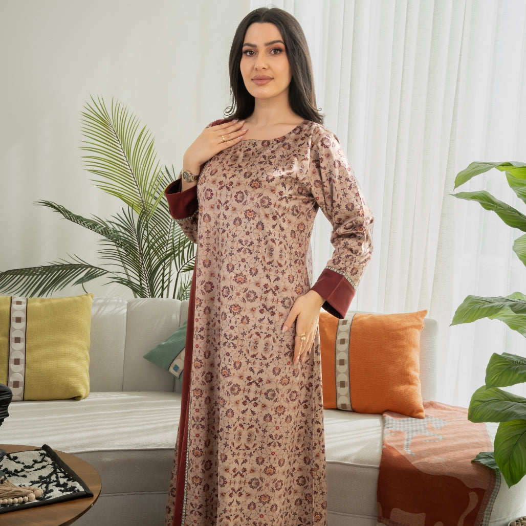 Elegant winter jalabiya with a distinctive modern design - 4598