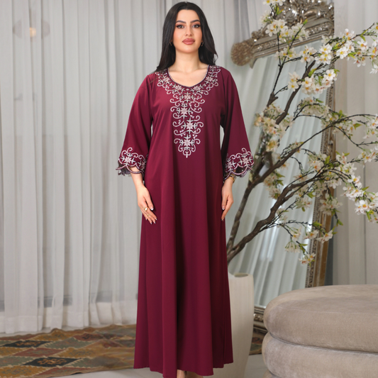 BintAlBilad Saudi Summer Jalabiya For Women New Collection Luxury Designs - 4336