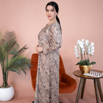 Elegant winter jalabiya with a distinctive modern design - 4573