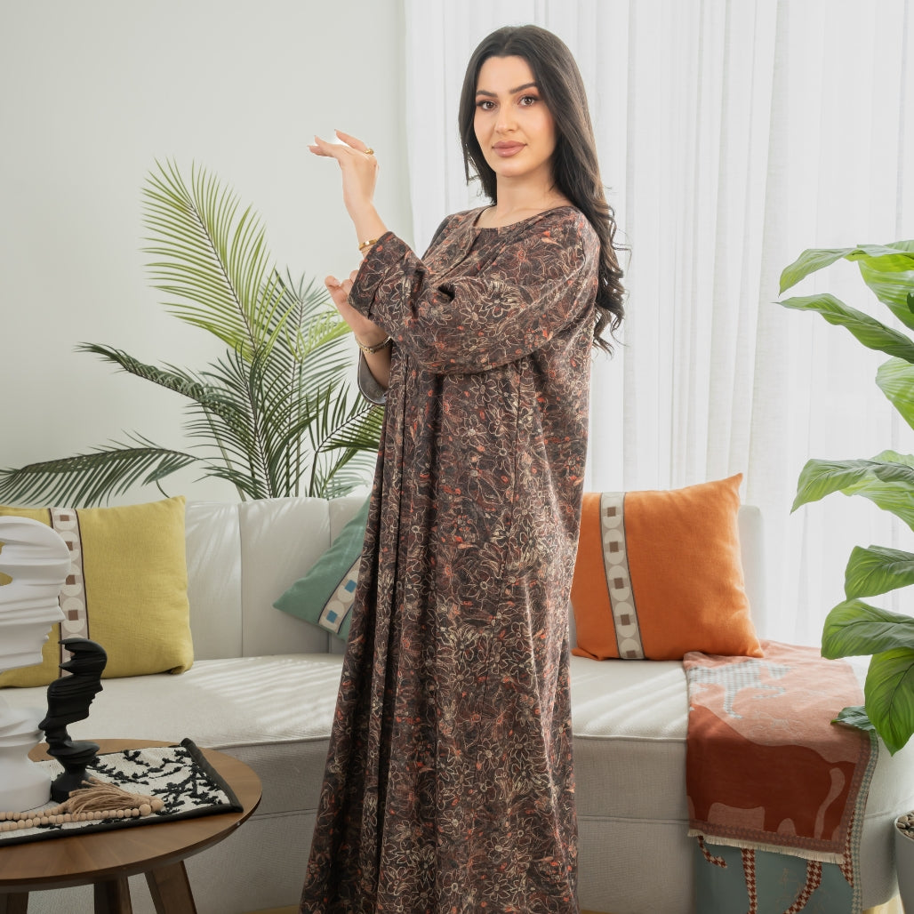 Elegant winter jalabiya with a distinctive modern design - DB238