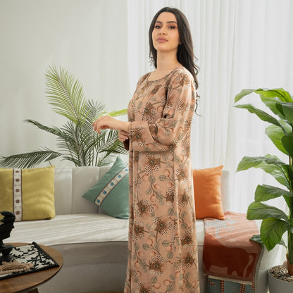 Elegant winter jalabiya with a distinctive modern design - 4592