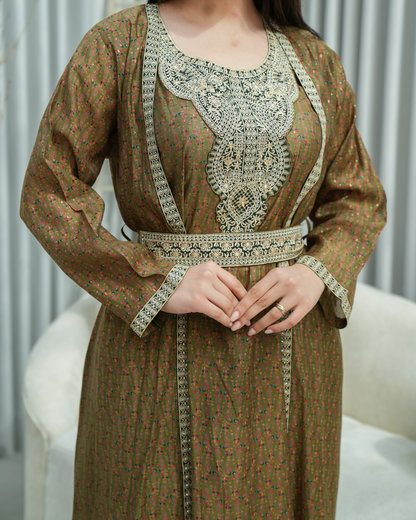 ZR663 - جلابية ذوق راقٍ بإطلالة محتشمة