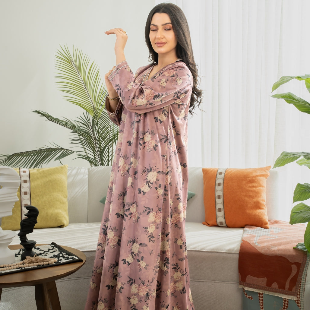 Elegant winter jalabiya with a distinctive modern design - 4597