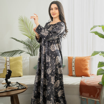 Elegant winter jalabiya with a distinctive modern design - 4594