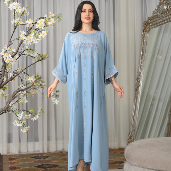 BintAlBilad Saudi Summer Jalabiya For Women New Collection Luxury Designs - ZR548