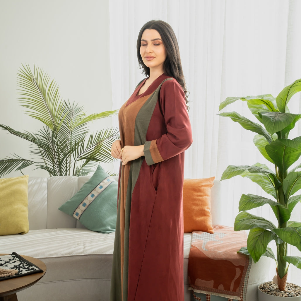Elegant winter jalabiya with a distinctive modern design - 4602