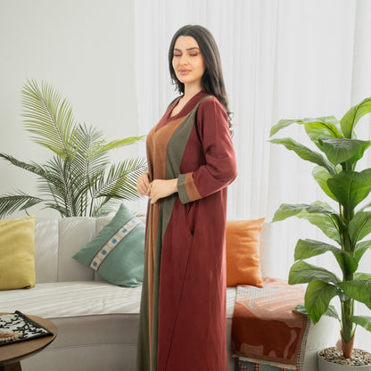 Elegant winter jalabiya with a distinctive modern design - 4602