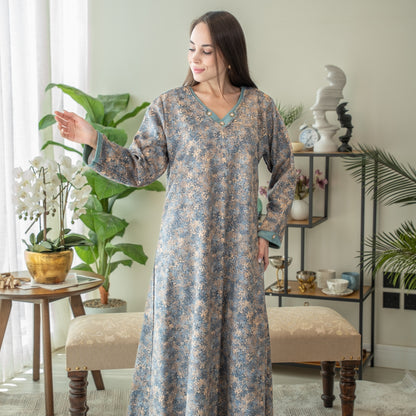 Elegant winter jalabiya with a distinctive modern design - 4540