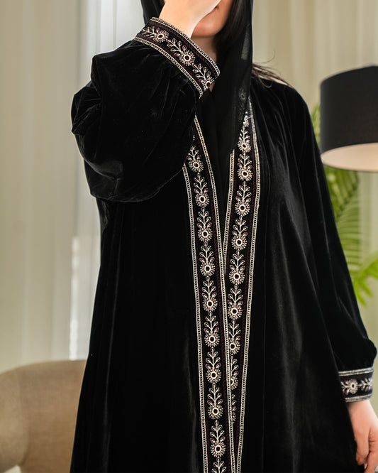 Winter Classic Abaya with Modern Cut – Timeless Modest Style By Bint Al Bilad - AB010