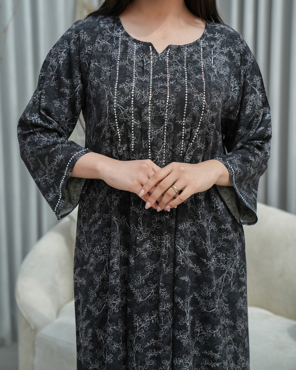 ZR721 - جلابية ذوق راقٍ بإطلالة محتشمة