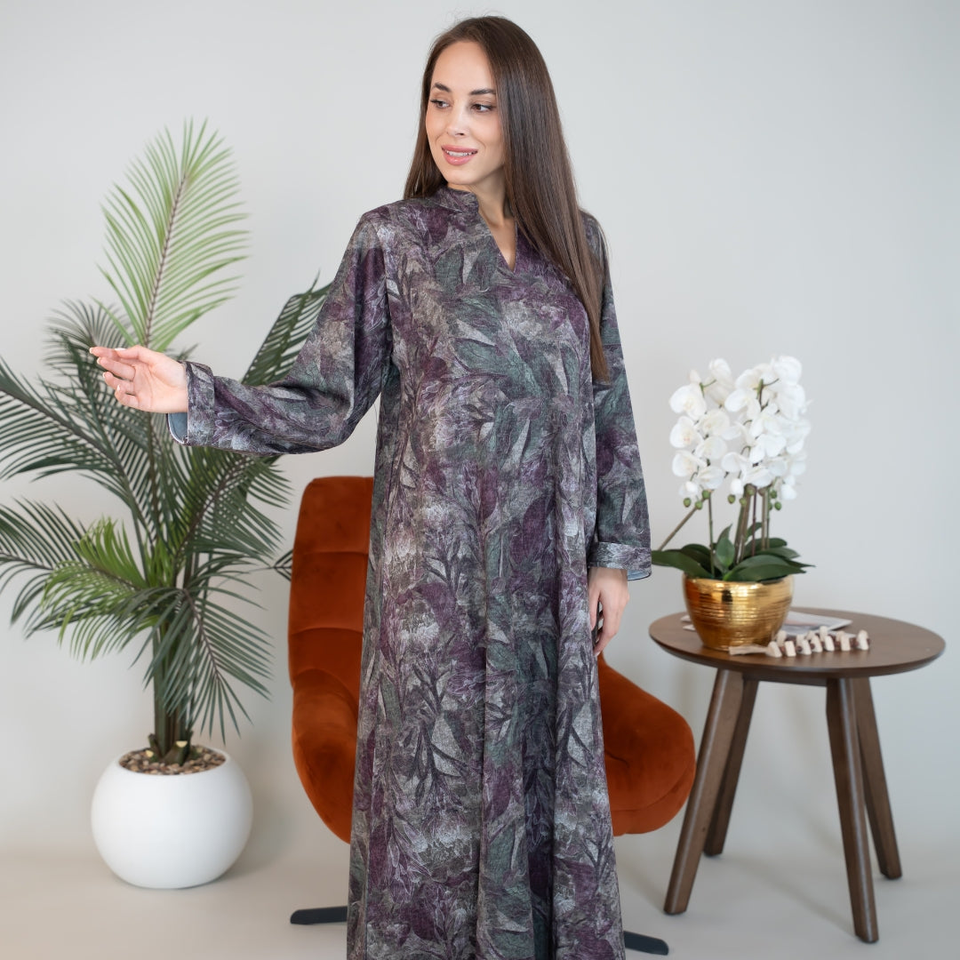 Elegant winter jalabiya with a distinctive modern design - DB226