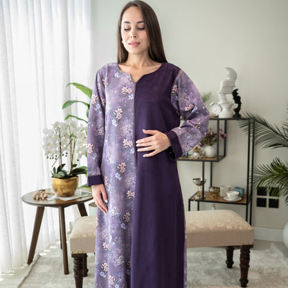 Elegant winter jalabiya with a distinctive modern design - 4552