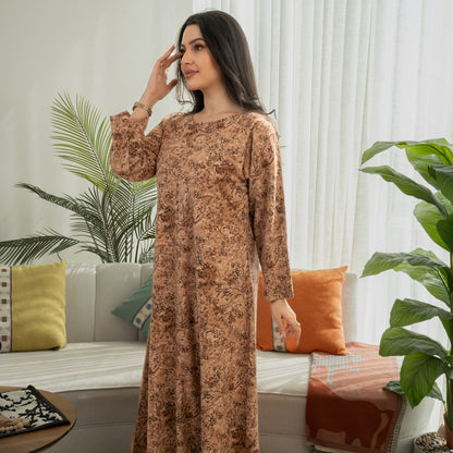 Elegant winter jalabiya with a distinctive modern design - 4591