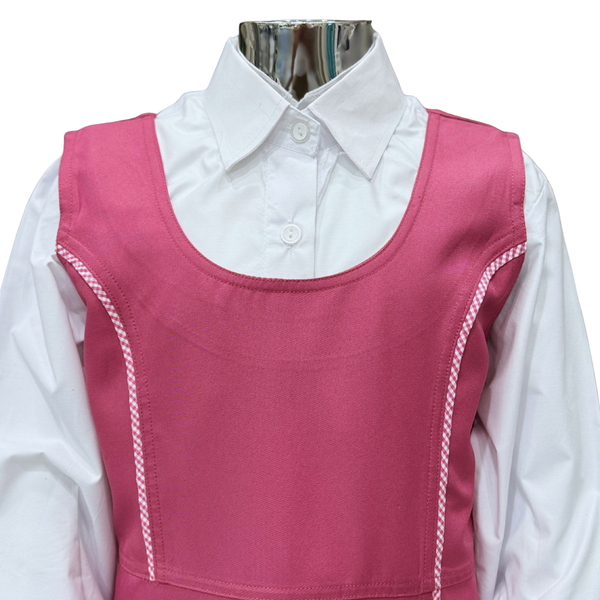 Saudi Girls’ School Uniform – Pink Jumper with White Shirt (Style - four)