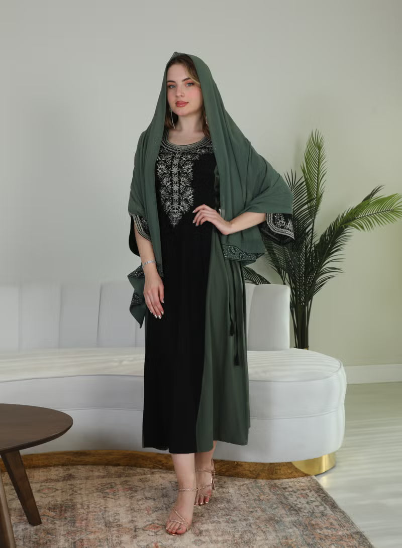 BintAlBilad Saudi Summer Jalabiya For Women New Collection Luxury Designs - 4092