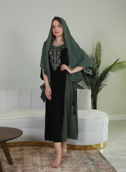 BintAlBilad Saudi Summer Jalabiya For Women New Collection Luxury Designs - 4092