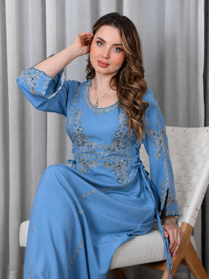 BintAlBilad Saudi Summer Jalabiya For Women New Collection Luxury Designs - ZR-457