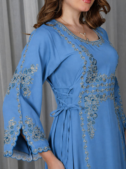 BintAlBilad Saudi Summer Jalabiya For Women New Collection Luxury Designs - ZR-457