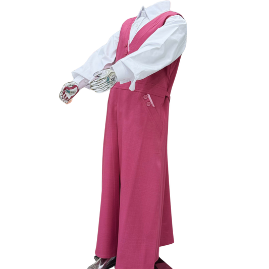 Saudi Girls’ School Uniform – Pink Jumper with White Shirt (Style - seven)