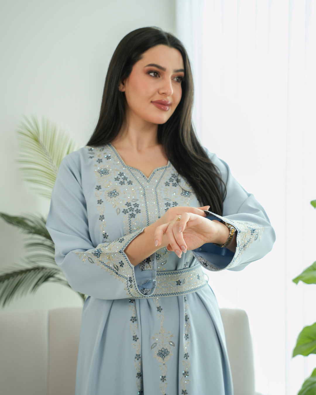 Elegant Eid Ul Fitr jalabiya with a distinctive modern design - 4590