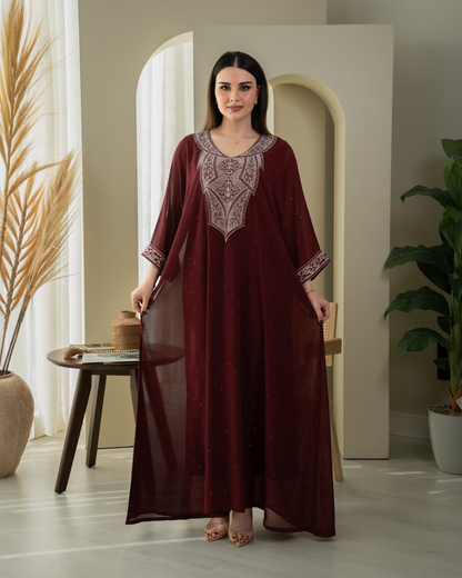 ZR739 - جلابية ذوق راقٍ بإطلالة محتشمة