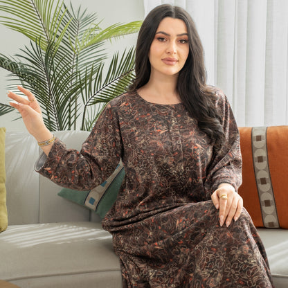 Elegant winter jalabiya with a distinctive modern design - DB238