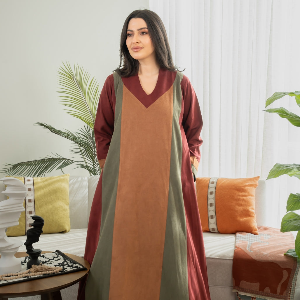 Elegant winter jalabiya with a distinctive modern design - 4602
