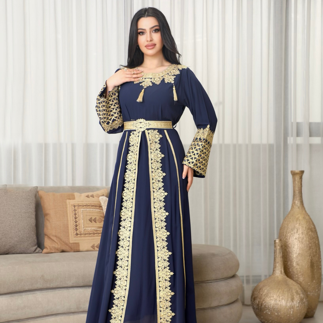 جلابية نسائية صيفية طويلة من بنت البلاد لشهر رمضان وعيد الفطر - 4071 