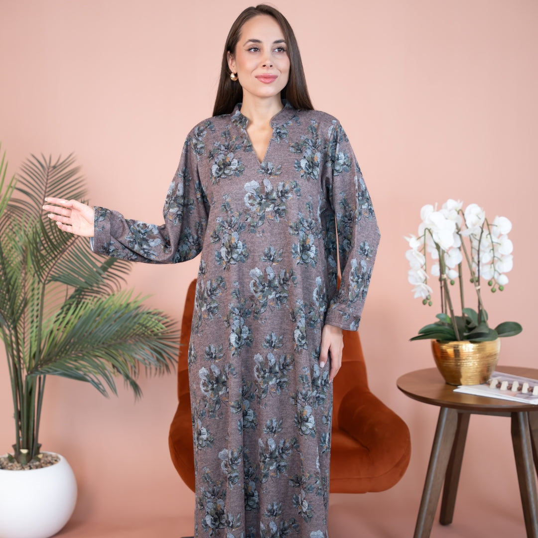 Elegant winter jalabiya with a distinctive modern design - DB222