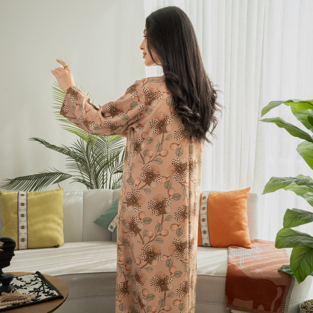 Elegant winter jalabiya with a distinctive modern design - 4592