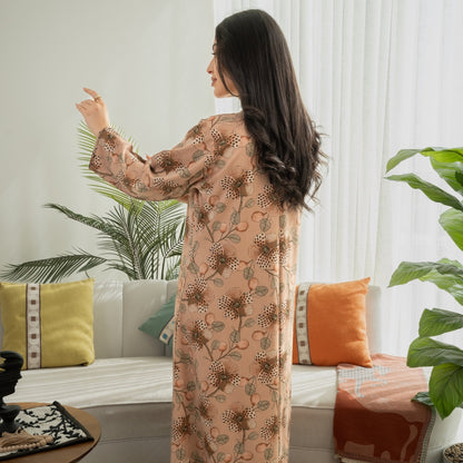 Elegant winter jalabiya with a distinctive modern design - 4592