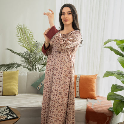 Elegant winter jalabiya with a distinctive modern design - 4598