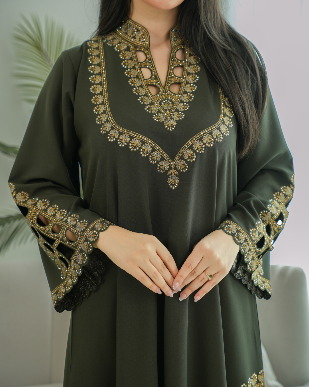 Elegant Eid Ul Fitr jalabiya with a distinctive modern design - 4514