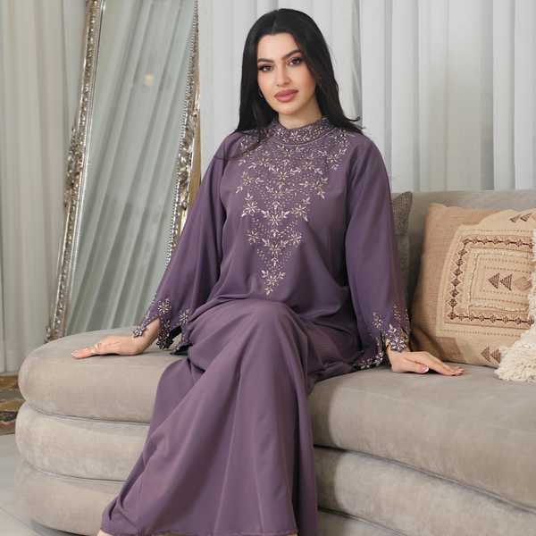 BintAlBilad Saudi Summer Jalabiya For Women New Collection Luxury Designs - ZR539