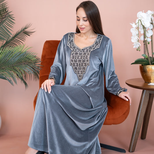 Elegant winter jalabiya with a distinctive modern design - DB216