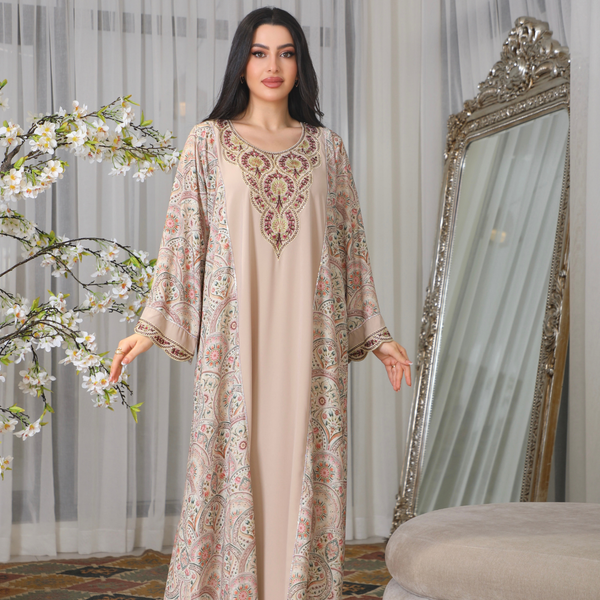BintAlBilad Saudi Summer Jalabiya For Women New Collection Luxury Designs - 4350