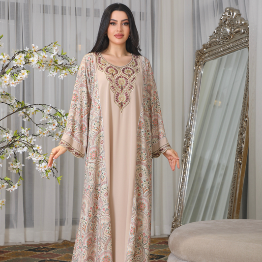 BintAlBilad Saudi Summer Jalabiya For Women New Collection Luxury Designs - 4350
