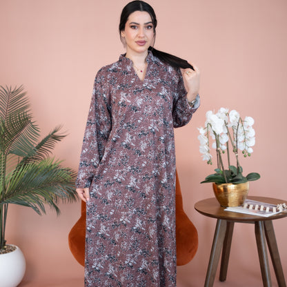 Elegant winter jalabiya with a distinctive modern design - DB227