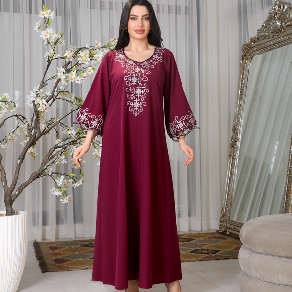 BintAlBilad Saudi Summer Jalabiya For Women New Collection Luxury Designs - 4336