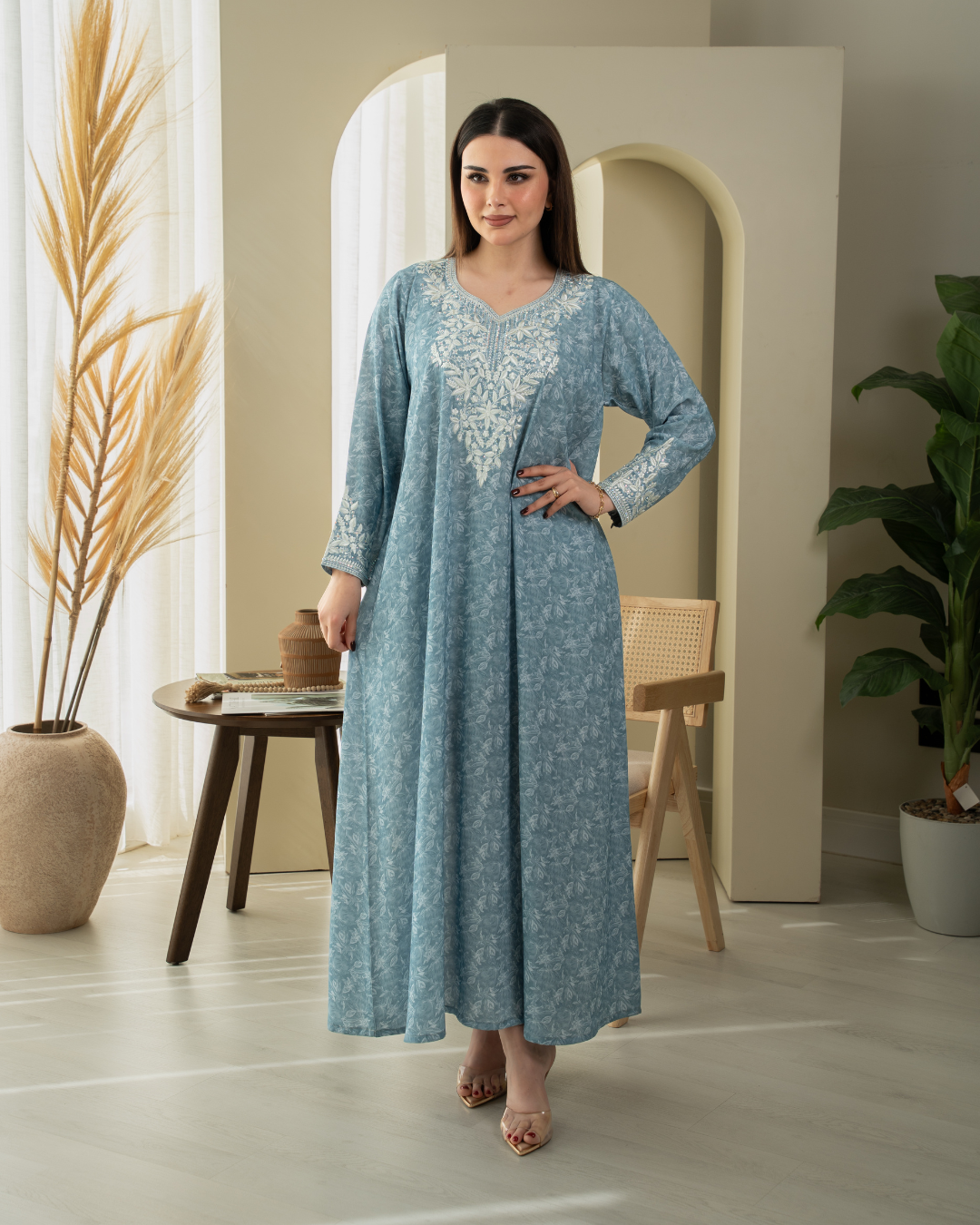 ZR738 - جلابية ذوق راقٍ بإطلالة محتشمة