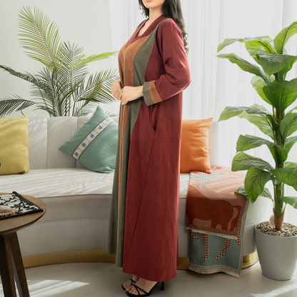 Elegant winter jalabiya with a distinctive modern design - 4602