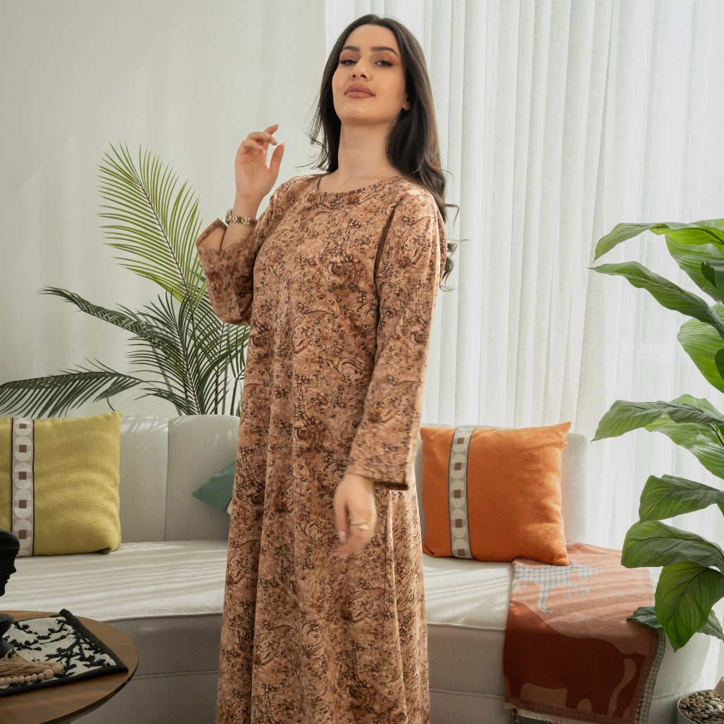 Elegant winter jalabiya with a distinctive modern design - 4591