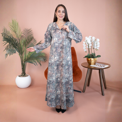 Elegant winter jalabiya with a distinctive modern design - 4550