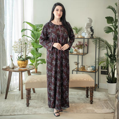 Elegant winter jalabiya with a distinctive modern design - 4587