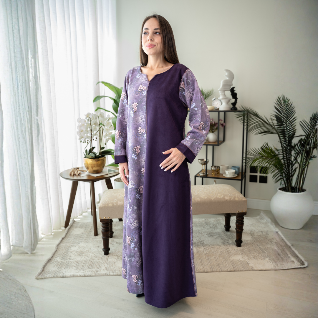 Elegant winter jalabiya with a distinctive modern design - 4552