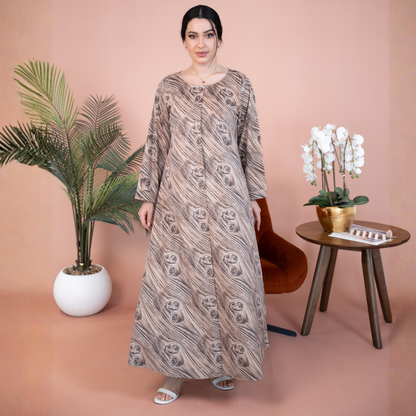 Elegant winter jalabiya with a distinctive modern design - 4573