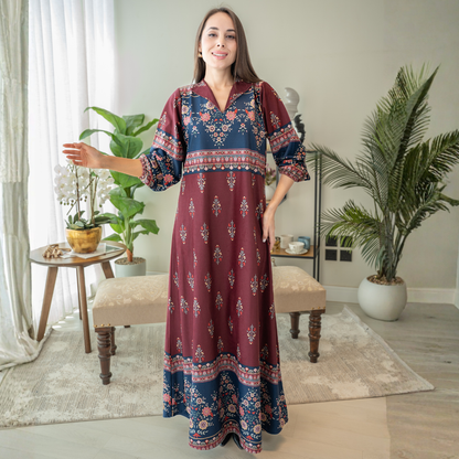 Elegant winter jalabiya with a distinctive modern design - 4581