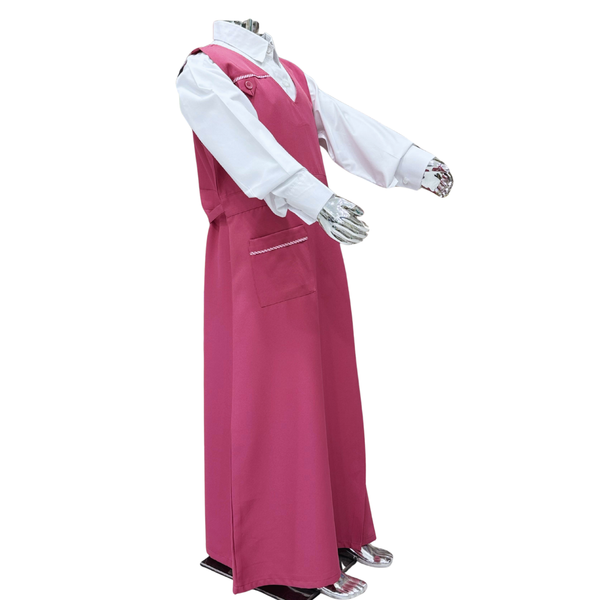 Saudi Girls’ School Uniform – Pink Jumper with White Shirt (Style - eight)