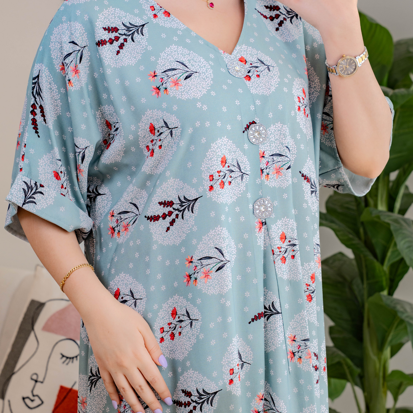 Bint Al-Bilad New Summer Collection 2025 | Stylish Jalabiyas & Kaftans - 4495