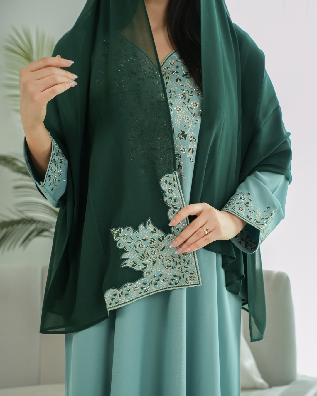 Elegant Eid Ul Fitr jalabiya with a distinctive modern design - 4580